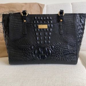 Authentic Brahmin Black Melbourne tassel tote bag